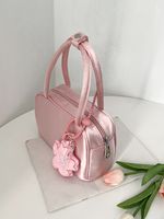 Women's Small Silk Solid Color Elegant Zipper Handbag main image 2