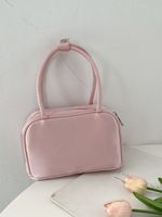 Women's Small Silk Solid Color Elegant Zipper Handbag main image 6