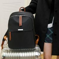 Waterproof Solid Color Casual Daily Laptop Backpack main image 4