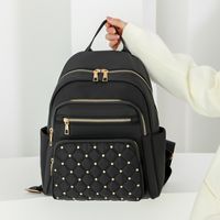 Solid Color Casual School Daily Women's Backpack sku image 1