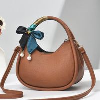 Frau Klein Pu-Leder Einfarbig Klassischer Stil Reißverschluss Handtasche sku image 5