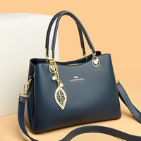 Women's Medium Pu Leather Solid Color Elegant Zipper Handbag sku image 6