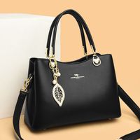 Women's Medium Pu Leather Solid Color Elegant Zipper Handbag sku image 2