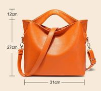 Femmes Moyen Faux Cuir Cuir Couleur Unie Style Classique Fermeture Éclair Sac À Main main image 3