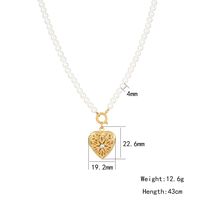 Stainless Steel Elegant Glam Heart Shape Beaded Pendant Necklace main image 2