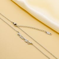 Stainless Steel 18K Gold Plated MAMA Plating Letter Bracelets Necklace main image 9