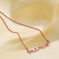 Stainless Steel 18K Gold Plated MAMA Plating Letter Bracelets Necklace main image 7