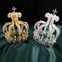 Women's Simple Style Classic Style Crown Alloy Plating Inlay Rhinestones Crown main image 1