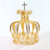 Women's Simple Style Classic Style Crown Alloy Plating Inlay Rhinestones Crown sku image 1