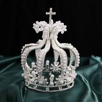 Women's Simple Style Classic Style Crown Alloy Plating Inlay Rhinestones Crown sku image 2