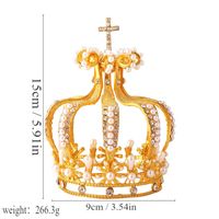 Women's Simple Style Classic Style Crown Alloy Plating Inlay Rhinestones Crown main image 2