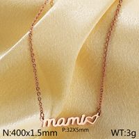 Stainless Steel 18K Gold Plated MAMA Plating Letter Bracelets Necklace sku image 2