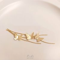1 Piece Copper 14K Gold Plated 18K Gold Plated Butterfly Polished Hook Earring Findings sku image 1