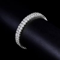Casual Classic Style Round Brass Plating Inlay Zircon 18K Gold Plated Women's Tennis Bracelet main image 3