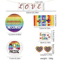 Mois De La Fierté LGBT Lettre Forme De Cœur Bois Fête Carnaval Ornements sku image 1