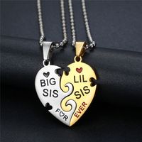 304 Stainless Steel Simple Style Classic Style Letter Pendant Necklace main image 1