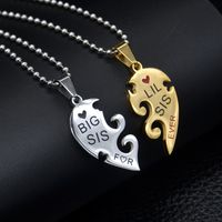304 Stainless Steel Simple Style Classic Style Letter Pendant Necklace main image 2