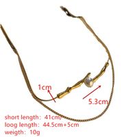 Stainless Steel Titanium Steel Simple Style Solid Color Asymmetrical Layered Necklaces main image 2