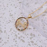 Copper 18K Gold Plated Simple Style Classic Style Flower Butterfly Inlay Zircon Pendant Necklace main image 3