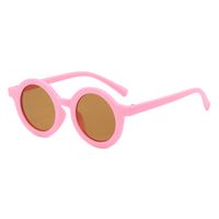Cute Solid Color Ac Round Frame Full Frame Kids Sunglasses sku image 13