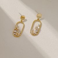 1 Pair Elegant Formal Sweet Flower Plating Inlay Copper Zircon 18K Gold Plated Drop Earrings main image 2