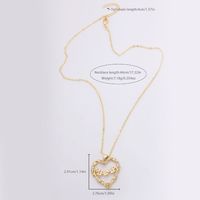 Kupfer 18 Karat Vergoldet Einfacher Stil Klassischer Stil Herzform Überzug Inlay Zirkon Halskette Mit Anhänger main image 5