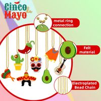 Casual Cute Simple Style Fruit Plastic Beaded Mexican Independence Day Unisex Pendant Necklace main image 10