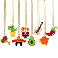 Casual Cute Simple Style Fruit Plastic Beaded Mexican Independence Day Unisex Pendant Necklace main image 1