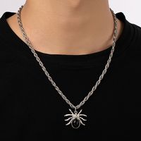 Hip-Hop Retro Spider Alloy Women's Pendant Necklace sku image 1