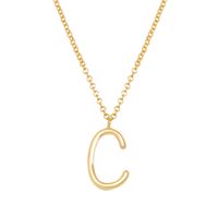 Simple Style Classic Style Letter Imitation Pearl Alloy Irregular Women's Pendant Necklace sku image 3