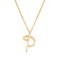 Simple Style Classic Style Letter Imitation Pearl Alloy Irregular Women's Pendant Necklace sku image 15