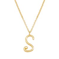 Simple Style Classic Style Letter Imitation Pearl Alloy Irregular Women's Pendant Necklace sku image 18