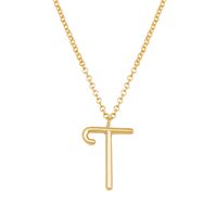 Simple Style Classic Style Letter Imitation Pearl Alloy Irregular Women's Pendant Necklace sku image 19