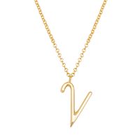 Simple Style Classic Style Letter Imitation Pearl Alloy Irregular Women's Pendant Necklace sku image 21