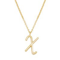 Simple Style Classic Style Letter Imitation Pearl Alloy Irregular Women's Pendant Necklace sku image 23