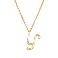 Simple Style Classic Style Letter Imitation Pearl Alloy Irregular Women's Pendant Necklace sku image 24