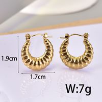 1 Pair Simple Style Geometric Plating Titanium Steel 18k Gold Plated Earrings Ear Studs sku image 1