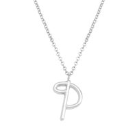 Simple Style Classic Style Letter Imitation Pearl Alloy Irregular Women's Pendant Necklace sku image 40