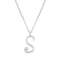 Simple Style Classic Style Letter Imitation Pearl Alloy Irregular Women's Pendant Necklace sku image 43