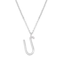 Simple Style Classic Style Letter Imitation Pearl Alloy Irregular Women's Pendant Necklace sku image 45