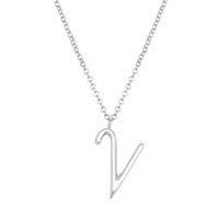 Simple Style Classic Style Letter Imitation Pearl Alloy Irregular Women's Pendant Necklace sku image 46