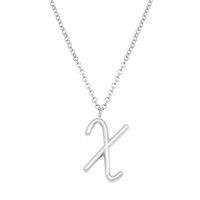 Simple Style Classic Style Letter Imitation Pearl Alloy Irregular Women's Pendant Necklace sku image 48