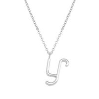 Simple Style Classic Style Letter Imitation Pearl Alloy Irregular Women's Pendant Necklace sku image 49