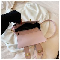 Women's Small Pu Leather Solid Color Streetwear Lock Clasp Crossbody Bag Shoulder Bag main image 3
