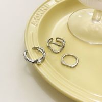 Wholesale Jewelry Simple Style Solid Color Alloy Pearl Inlay Rings sku image 2