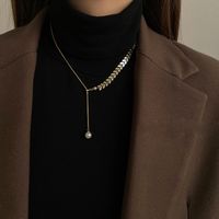 Copper 18K Gold Plated Simple Style Streetwear Grain Pendant Necklace main image 1