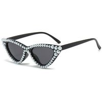 Glam Luxurious Romantic Solid Color Ac Cat Eye Inlaid Pearls Full Frame Women's Sunglasses main image 4