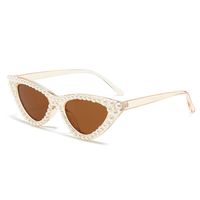 Glam Luxurious Romantic Solid Color Ac Cat Eye Inlaid Pearls Full Frame Women's Sunglasses main image 5