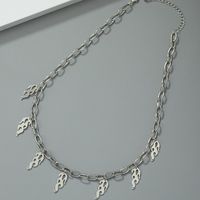 Hip-Hop Simple Style Cool Style Flame Alloy Men's Necklace main image 3