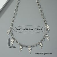 Hip-Hop Simple Style Cool Style Flame Alloy Men's Necklace main image 2